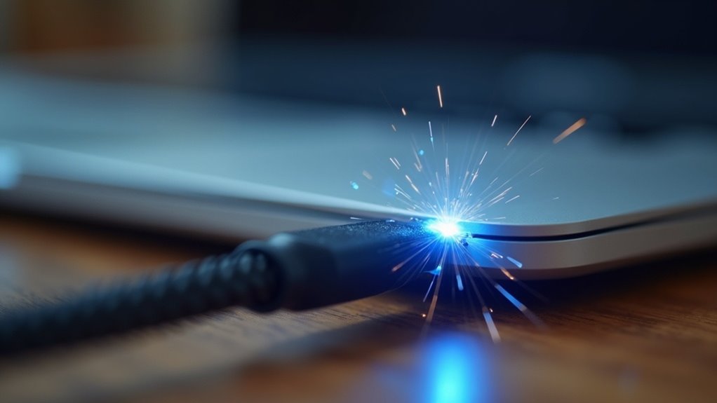 ładowanie MacBooka — porażenie obudowy
