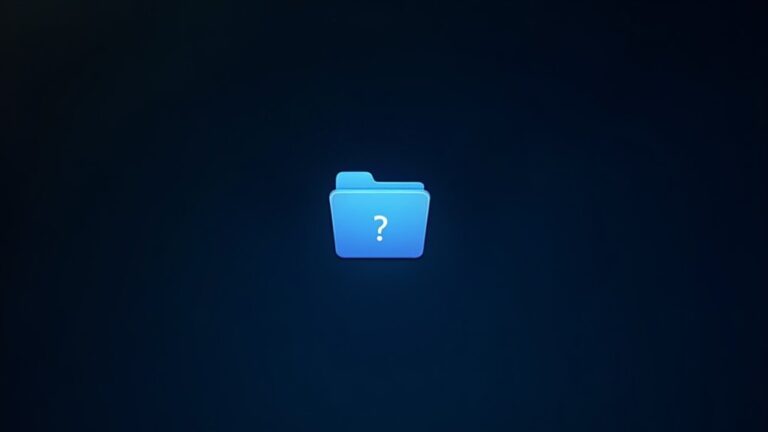 migający folder z znakiem zapytania