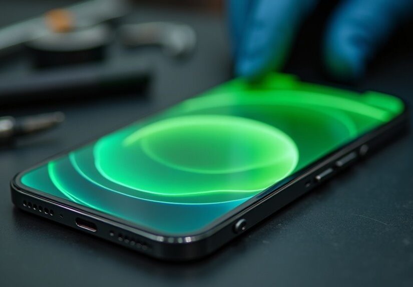 iphone 13 pro zielony ekran