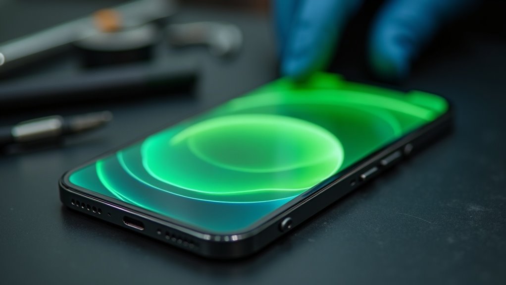 iphone 13 pro zielony ekran